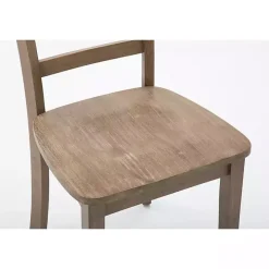 Wire Brushed Natural Dining Chairs, Set of 2