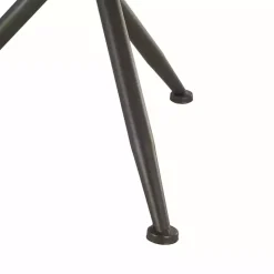 Wood and Glass Round Tripod Accent Table