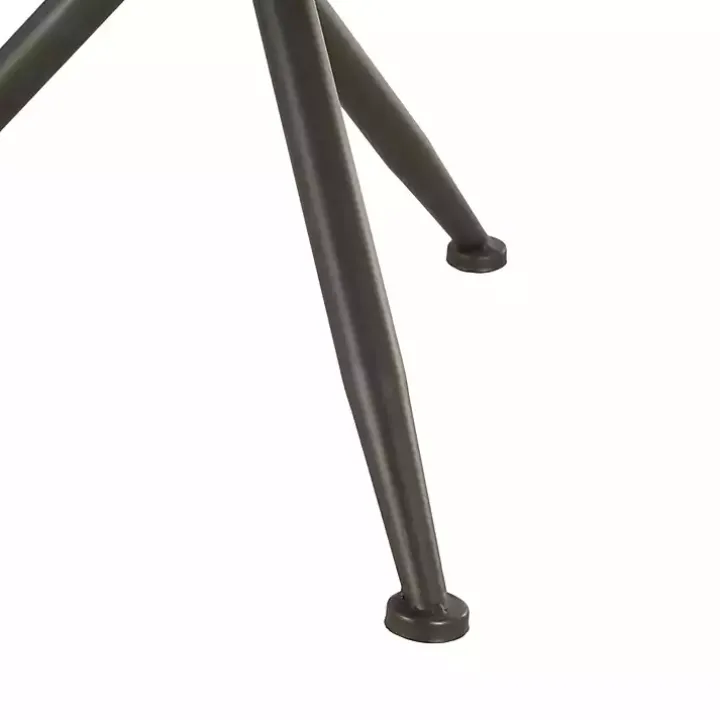 Wood and Glass Round Tripod Accent Table