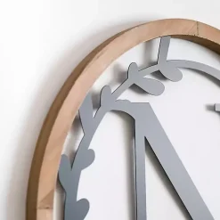 Wood and Metal Laurel N Plaque