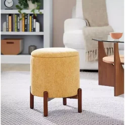 Yellow Daniella Storage Ottoman