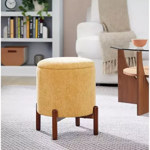 Yellow Daniella Storage Ottoman