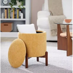 Yellow Daniella Storage Ottoman