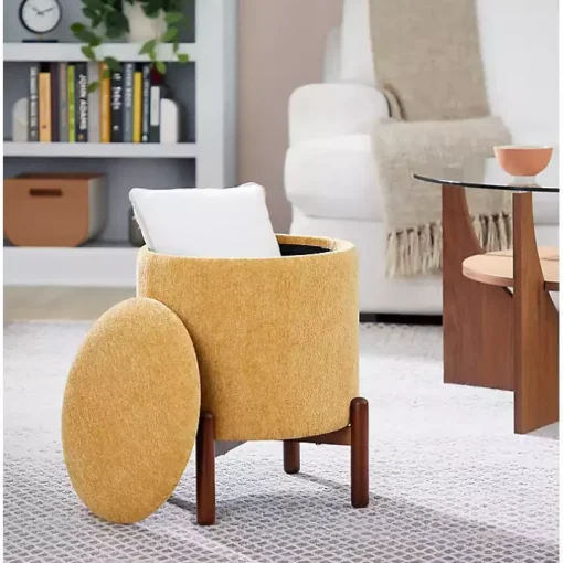 Yellow Daniella Storage Ottoman