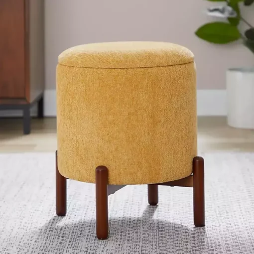 Yellow Daniella Storage Ottoman