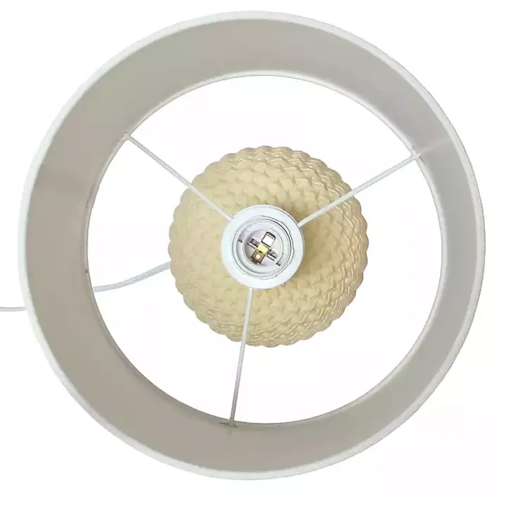 Yellow Purled Ceramic Table Lamp
