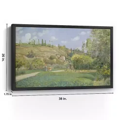 A Cowherd at Valhermeil Framed Canvas Art Print