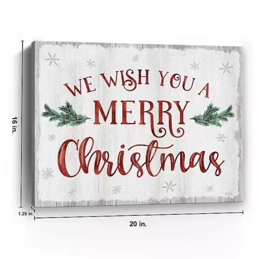 A Merry Christmas Canvas Art Print, 16x20