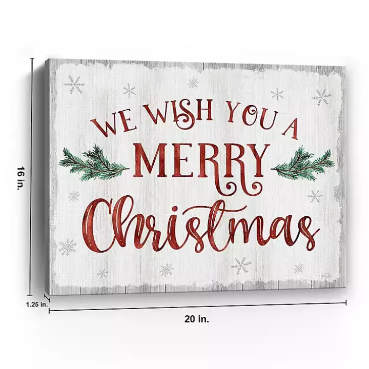 A Merry Christmas Canvas Art Print, 16x20