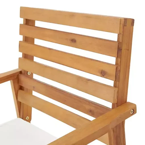 Acacia White Cushioned Outdoor Chairs, Set of 2