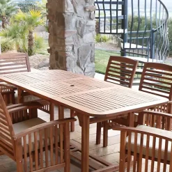 Acacia Wood Outdoor 6-pc. Dining Set
