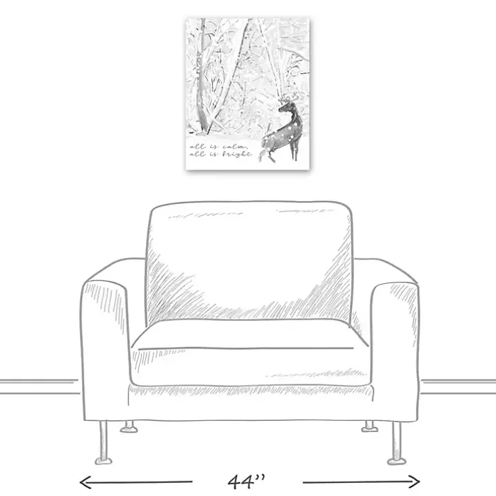 All is Calm Snowy Woods Canvas Art Print