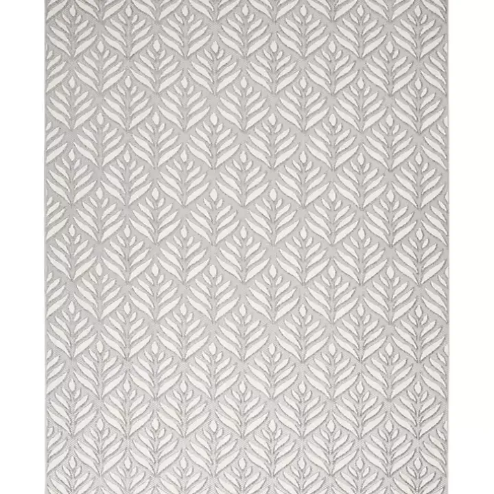Aloha Ash Botanical Indoor/Outdoor Area Rug, 3x5