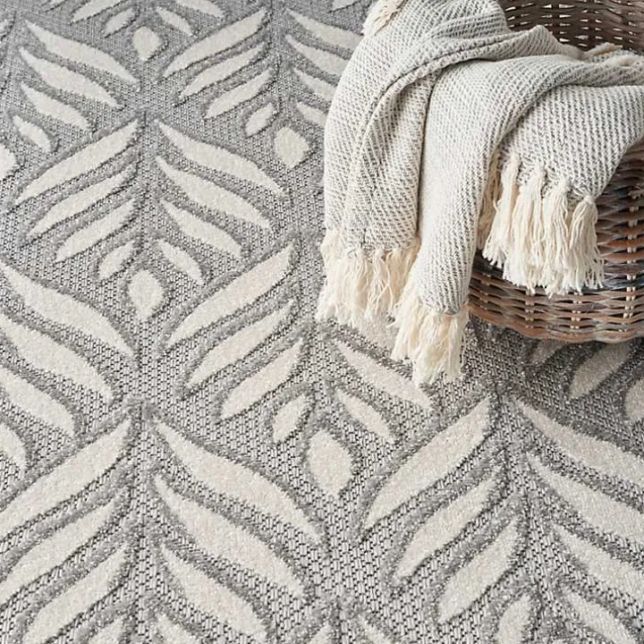 Aloha Ash Botanical Indoor/Outdoor Area Rug, 3x5