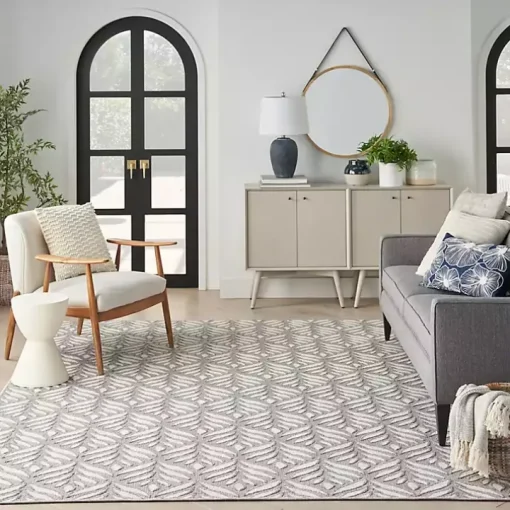 Aloha Ash Botanical Indoor/Outdoor Area Rug, 9x12