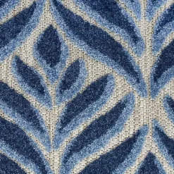 Aloha Blue Botanical Indoor/Outdoor Rug, 7x10