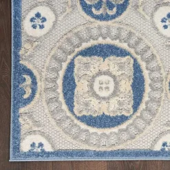 Aloha Blue Medallion Indoor/Outdoor Area Rug, 3x5