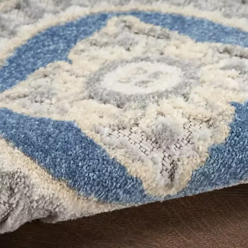 Aloha Blue Medallion Indoor/Outdoor Area Rug, 3x5