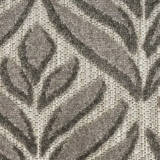 Aloha Gray Botanical Indoor/Outdoor Rug, 7x10