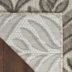 Aloha Gray Botanical Indoor/Outdoor Rug, 7x10