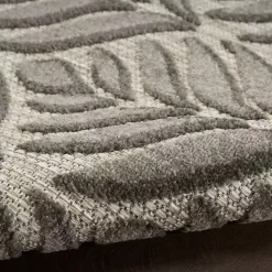 Aloha Gray Botanical Indoor/Outdoor Rug, 3x5