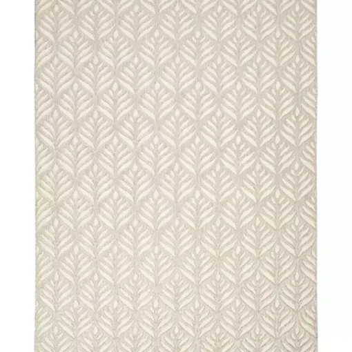 Aloha Ivory Botanical Indoor/Outdoor Area Rug, 6x9