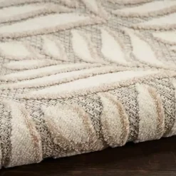 Aloha Ivory Botanical Indoor/Outdoor Area Rug, 6x9
