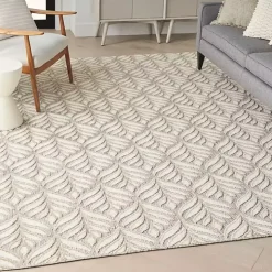 Aloha Ivory Botanical Indoor/Outdoor Area Rug, 3x5