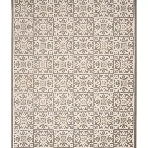 Aloha Ivory Geometric Indoor/Outdoor Area Rug, 3x5