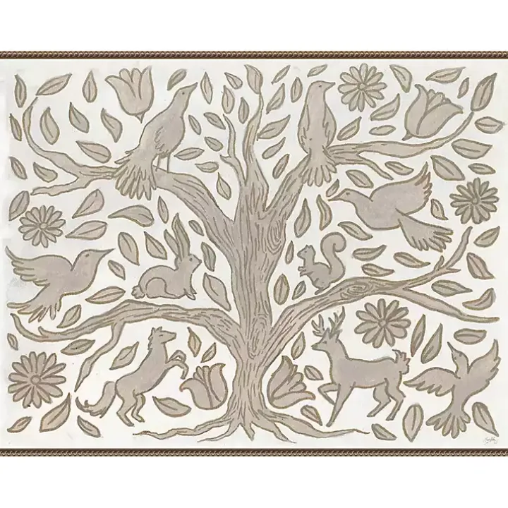 Animal Tree Canvas Art Print, 42x32 in.