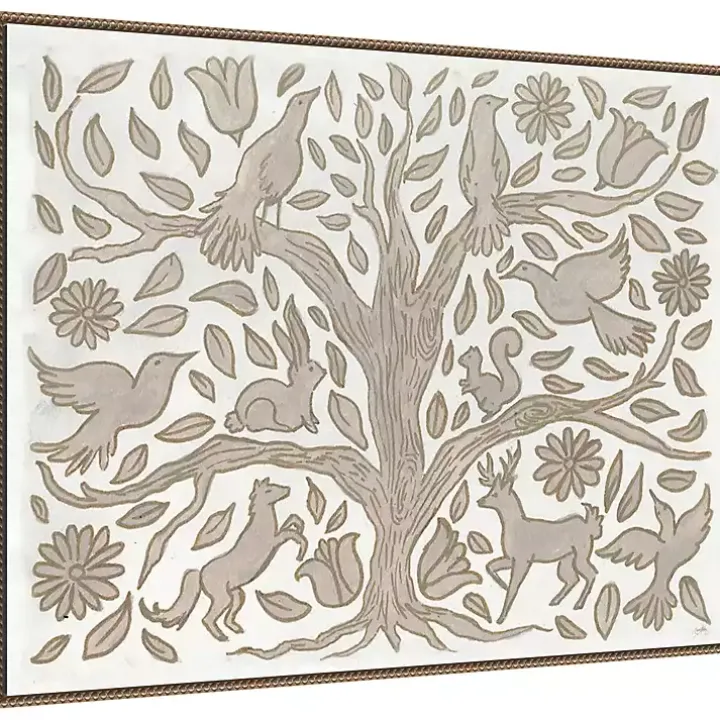 Animal Tree Canvas Art Print, 42x32 in.