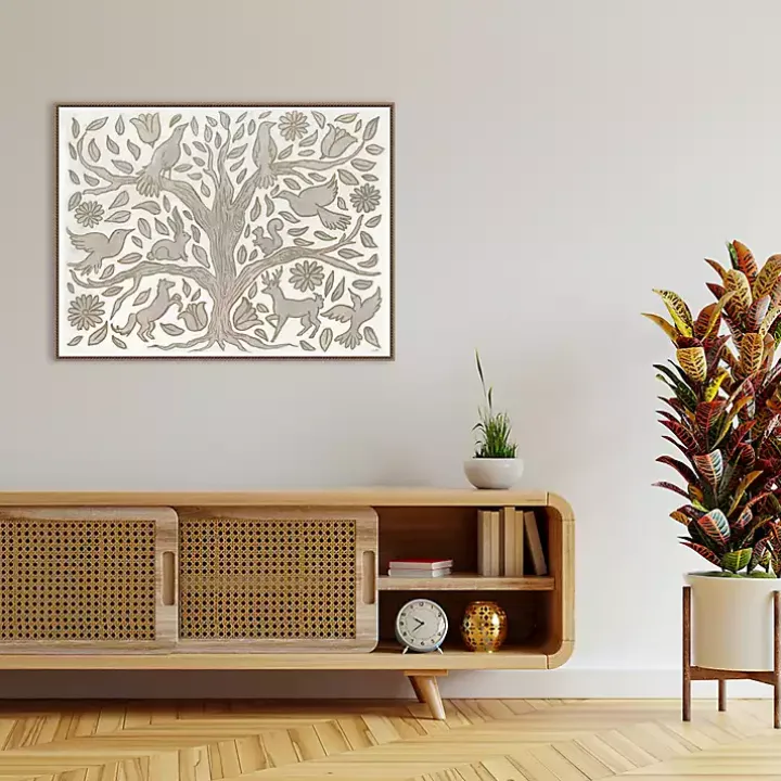 Animal Tree Canvas Art Print, 42x32 in.