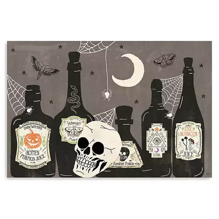 Apothecary Bottles Canvas Art Print