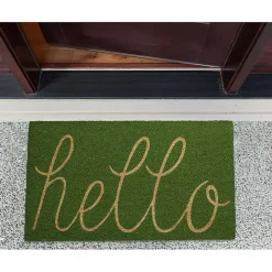 Apple Green Hello Doormat