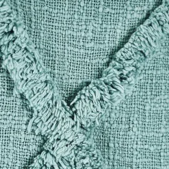 Aqua Fringe Diamond Pillow, 20 in.