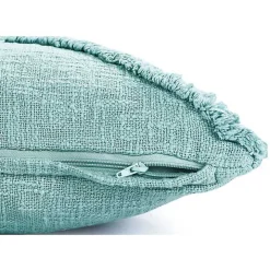 Aqua Fringe Diamond Pillow, 20 in.