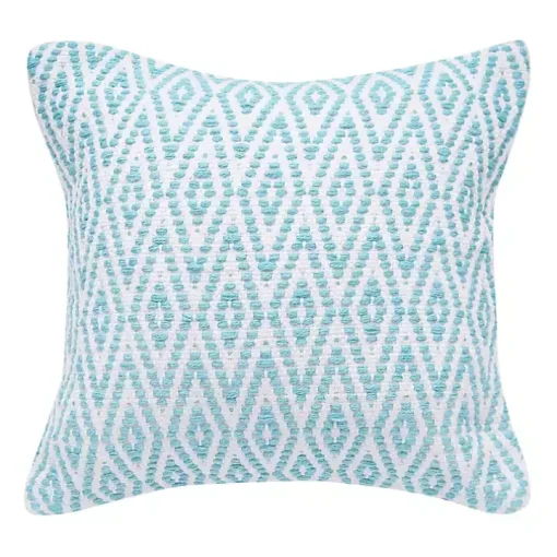 Aqua Harlequin Indoor/Outdoor Pillow