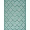 Aqua Trellis Indoor/Outdoor Area Rug, 6x9