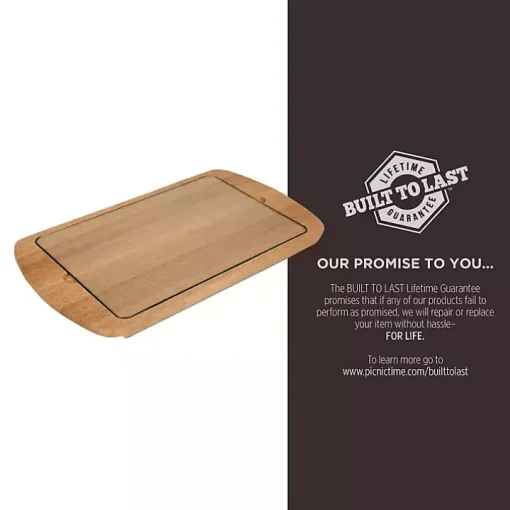 Arkansas Razorbacks Wood and Glass Serving Board