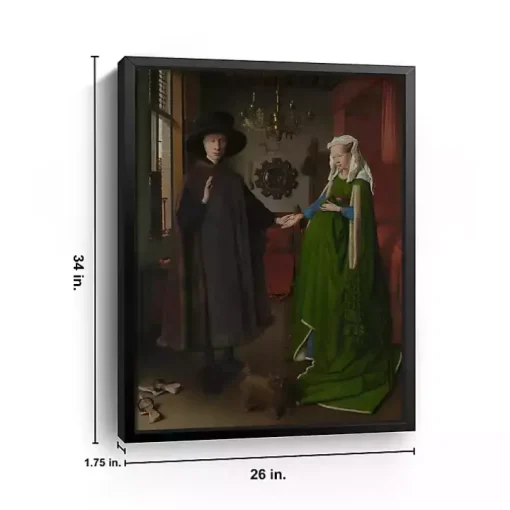 Arnolfini Portrait Framed Canvas Art Print