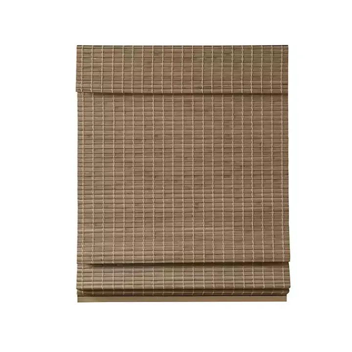 Ash Bamboo Light Filtering Roman Shade, 33 in.