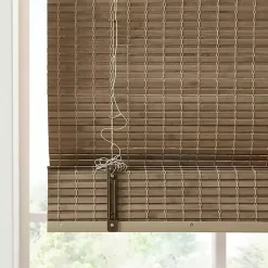 Ash Bamboo Light Filtering Roman Shade, 33 in.