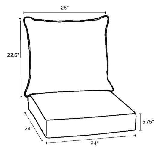 Ashland Jacobean 2-pc. Outdoor Deep Seat Cushion