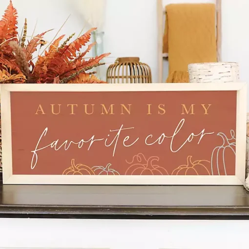 Autumn Favorite Color Framed Wall Plaque