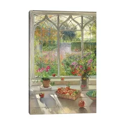 Autumn Fruit and Flowers Canvas Art Print