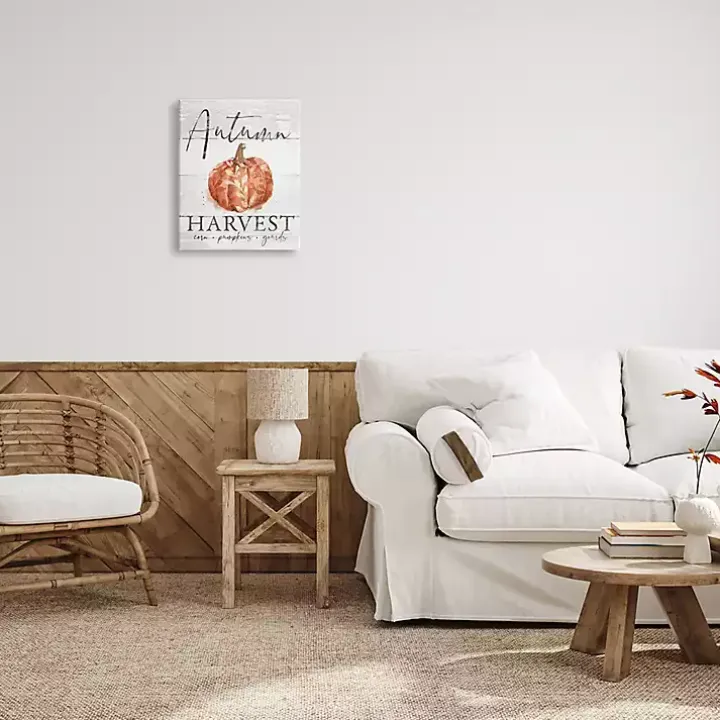 Autumn Harvest Canvas Wall Plaque