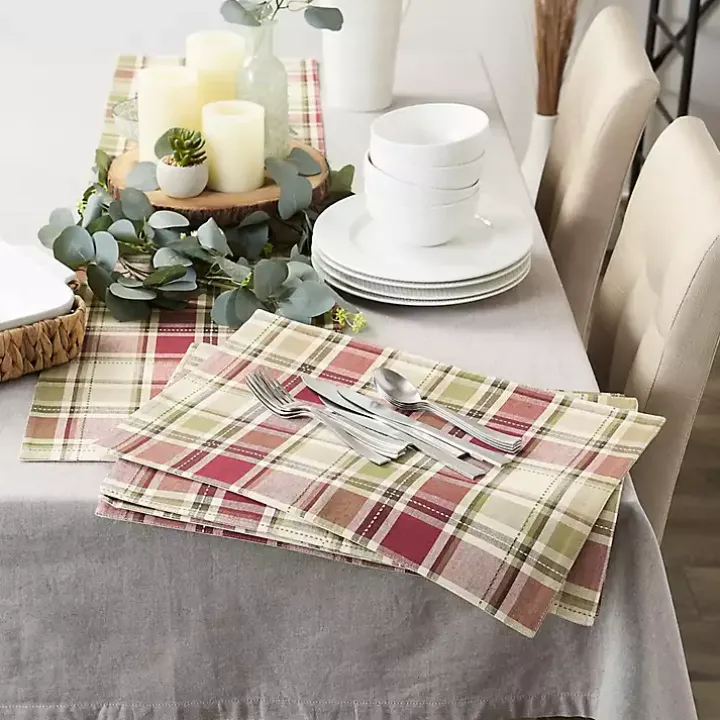 Autumn Harvest Plaid Table Runner