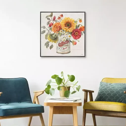 Autumn in Bloom Framed Canvas Art Print