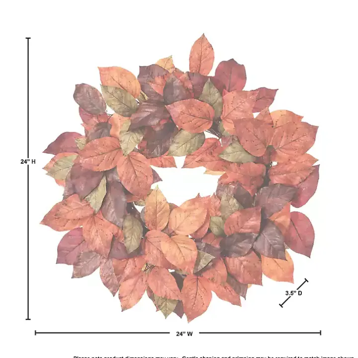 Autumnal Salal Leaves Harvest Wreath