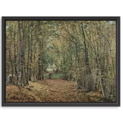 Avenue In The Parc De Marly Framed Canvas Print